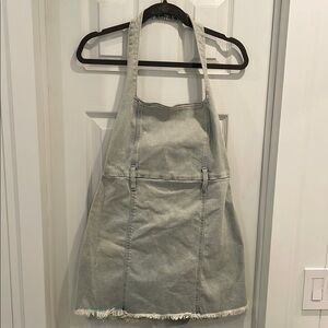 Show Me Your MuMu Denim Halter Dress size L